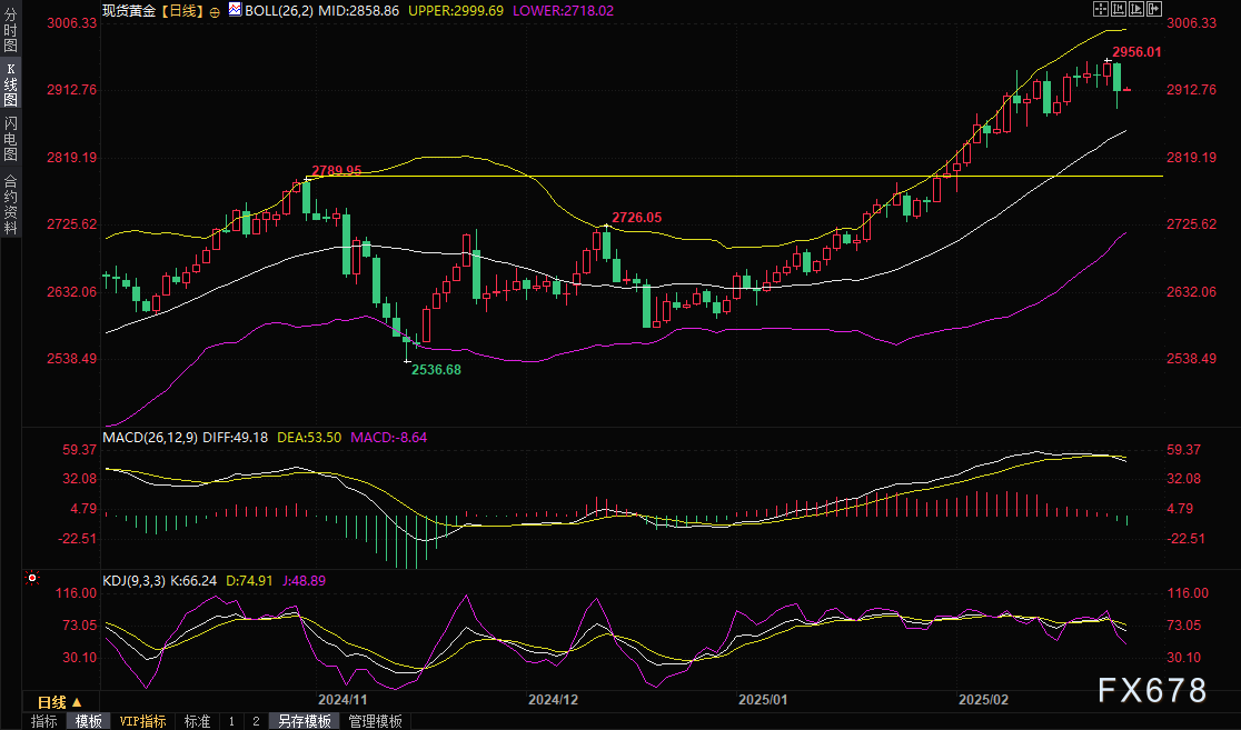 DeCarley Trading联合创始人Carley Garner警告，金价接近历史高点，回调风险加剧。她指出，目前金价的技术走势与2011年相似，后者在金价突破每盎司1900美元的历史高位后，经历了显著下跌，一直到2018年都未见起色。她强调，2011年金价见顶后回调幅度达到45%。
